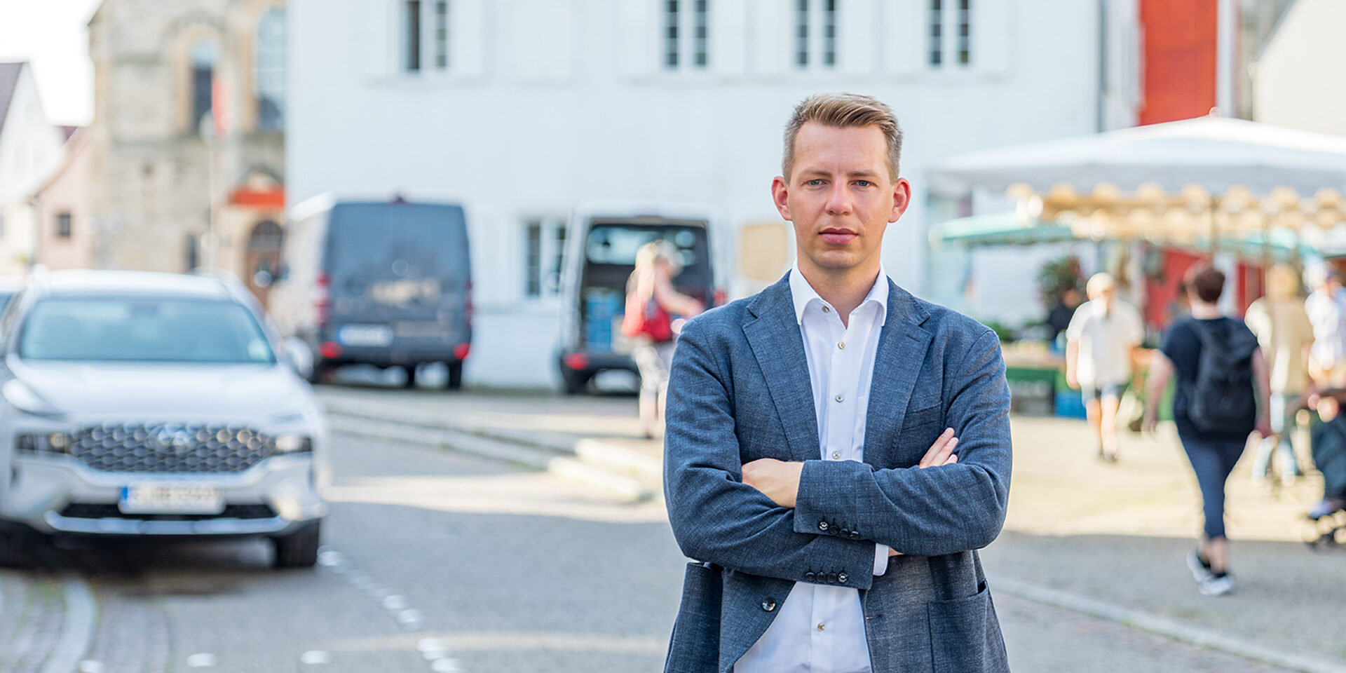 Degerloch Markt Auto komprimiert